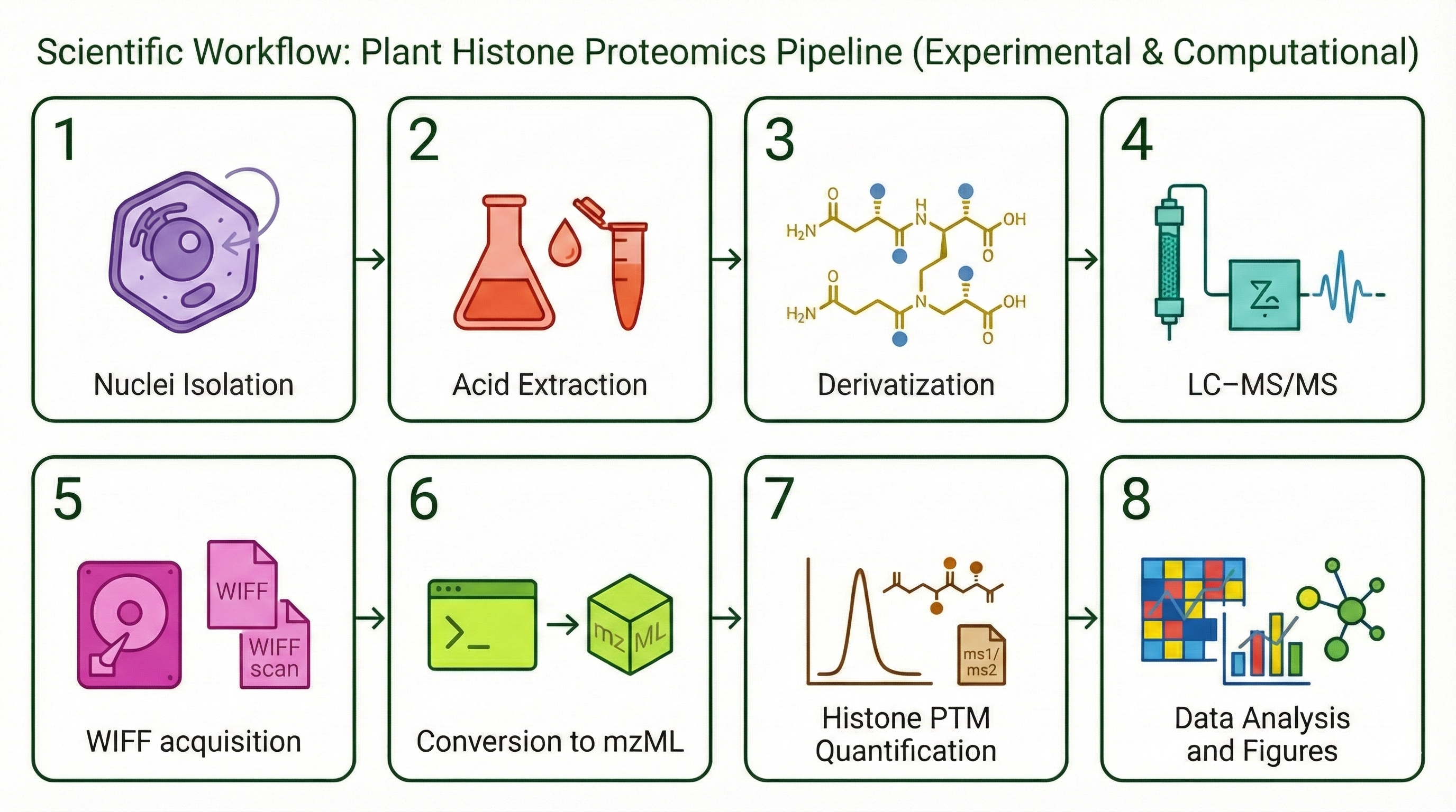 8-step Plant Histone Proteomics Pipeline