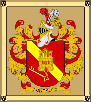 Escudo del apellido González de Lena